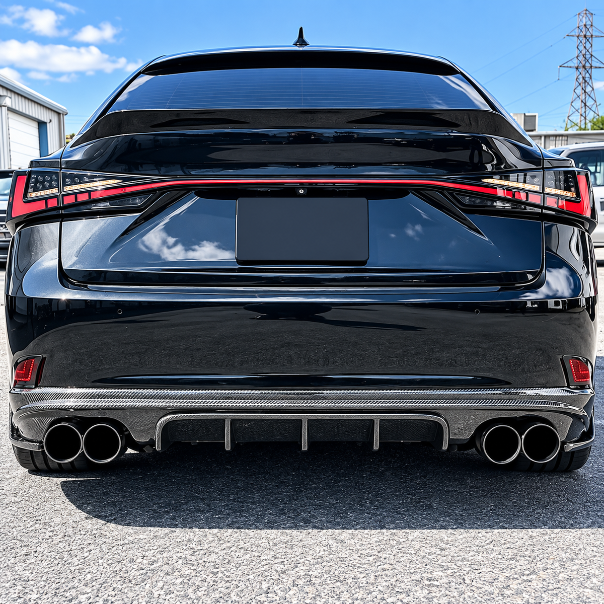 Carbon Fiber Rear Diffuser for Lexus IS250 IS300 IS350