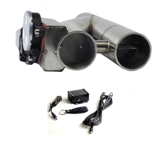 Universal Electric Exhaust Cutout Y-Pipe with Remote Control – 2" 2.5" 3"