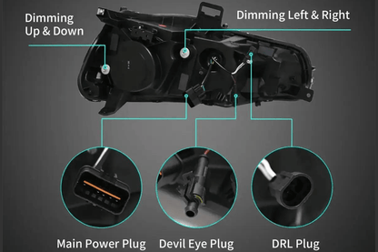 Mitsubishi Lancer Evo X Demon Eyes Dual Beam Projector Headlights (2008-2017)