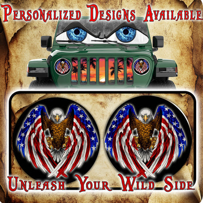 Eagle eye for a round beast headlight decal. 32