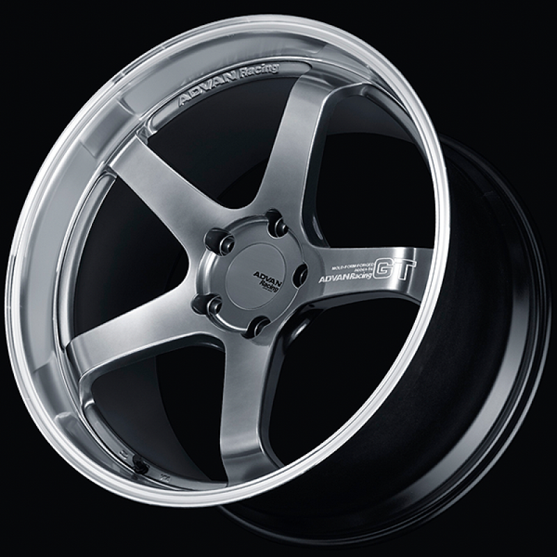 Advan GT for Porsche 21x9.5 / +26 Offset / 5x112 / 66.5mm Bore / Machining and Hyper Platinum Black YAQ1J26MMPB