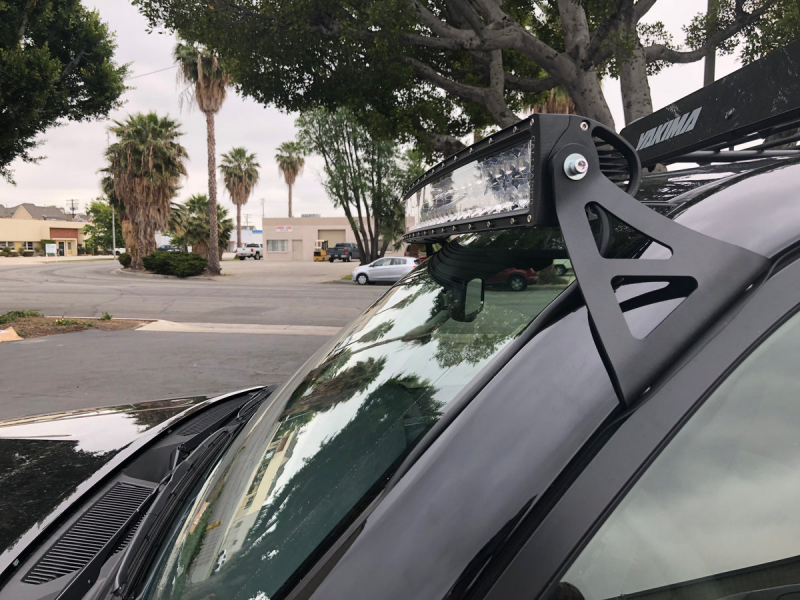 Cali Raised LED Cali Raised 2003-2024 Toyota 4Runner 52 Curved Led Light Bar Roof Brackets Kit - Brackets W/ 5D Opt CR2504