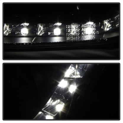 Spyder Audi A4 06-08 Projector Headlights Halogen Model Only - DRL Black PRO-YD-AA405-DRL-BK 5008572