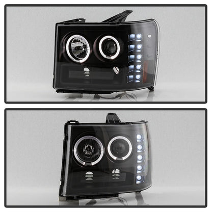 Spyder GMC Sierra 1500/GMC Sierra Denali 08-13 Projector LED Halo- LED All Blk PRO-YD-GS07-HL-BKV2 5086020