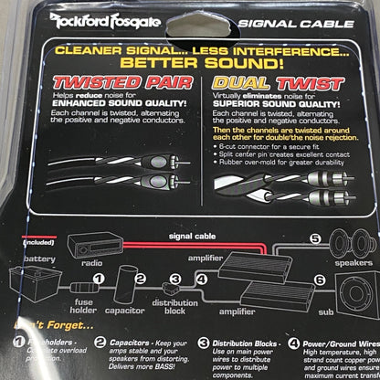 ROCKFORD FOSGATE Twisted Pair Signal Cable Y-Adapter 1 Female to 2-Male RFIY-1F