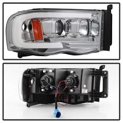 Spyder Dodge Ram 1500 02-05 V2 Projector Headlights - Light Bar DRL - Chrome PRO-YD-DR02V2-LB-C 5084613