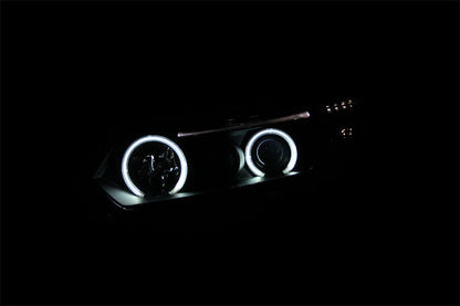Anzo 2006-2011 Honda Civic Projector Headlights w/ Halo Black (CCFL)
