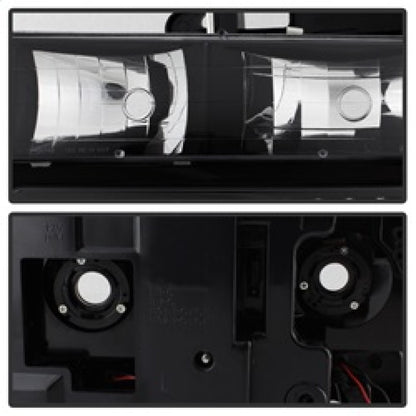 SPYDER Xtune Chevy Suburban 94-98 Headlights w/ Corner & Parking Lights 8pcs Black HD-JH-CCK88-AM-BK-SET 5072221