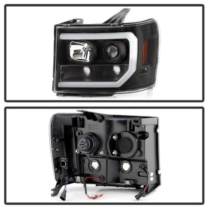 Spyder GMC Sierra 1500/2500/3500 07-13 Denali 08-13 LED Headlights Blk PRO-YD-GS07V2PL-BK 5087522
