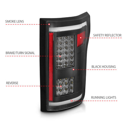 Anzo Ford F-150 15-17 L.E.D Tail Lights G2 Smoke