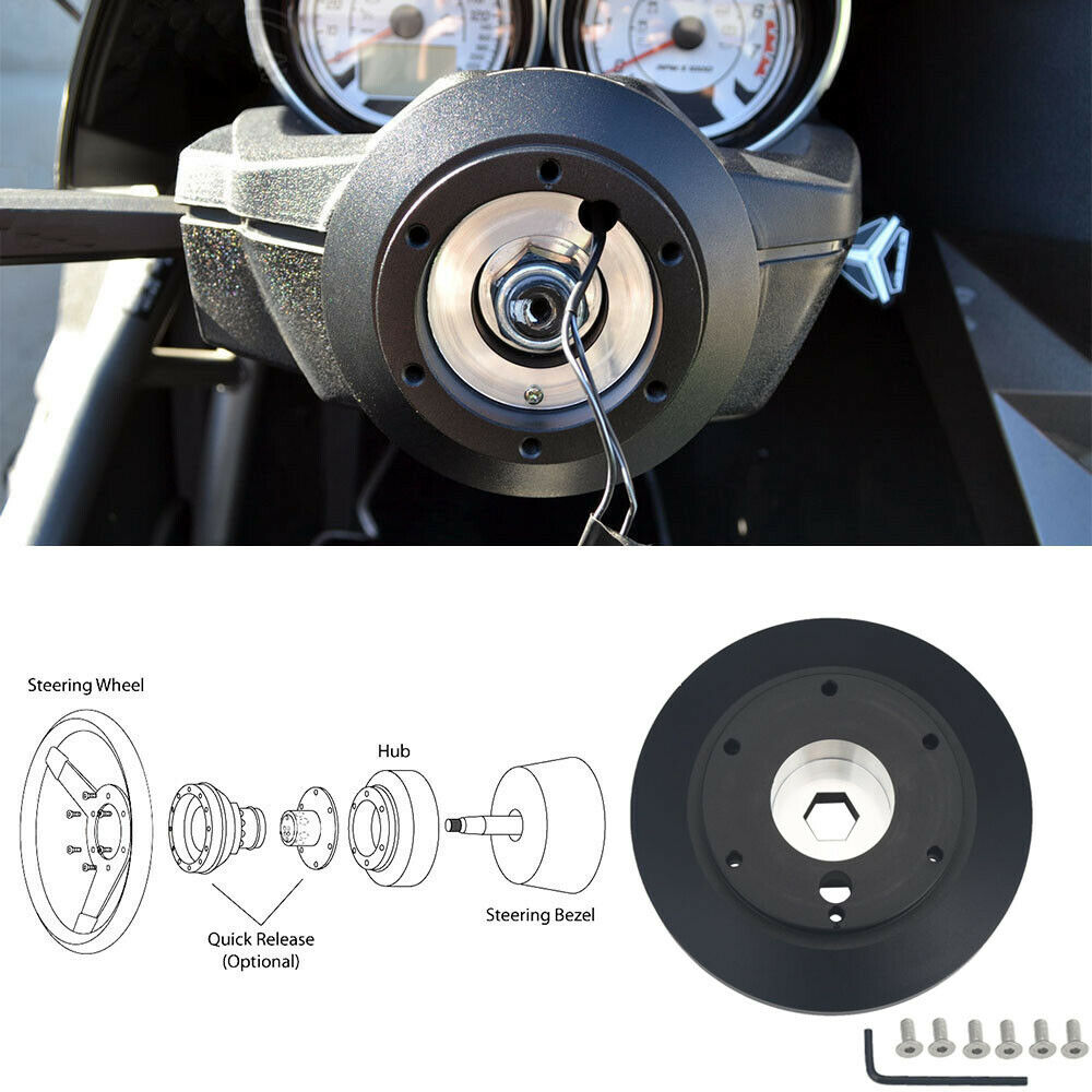 Rising Sun 350mm Steering Wheel + Short Hub Adapter Kit For Mustang Focus Fiesta Mazda