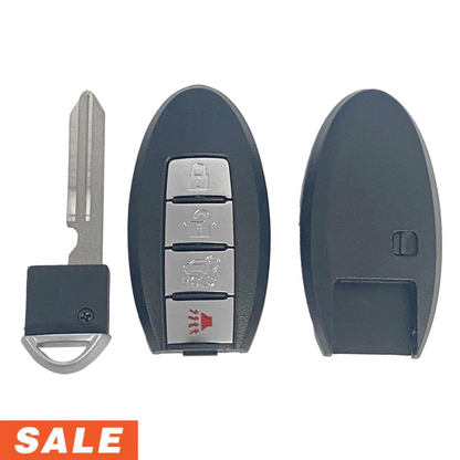 Nissan Infiniti 4 Button Smart Key Shell Replacement Case w/ Hatch (KR55WK49622) | Aftermarket