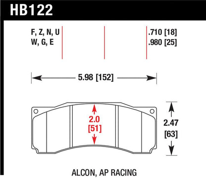 Hawk StopTech ST-60 Caliper Performance Ceramic Street Brake Pads