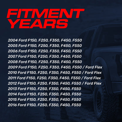 Ford F150, F250, F350, F450, F550 (2004-2016) Replacement Ford Emblem with Backup Camera