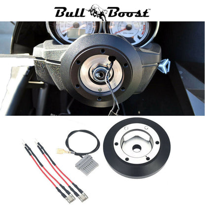 Rising Sun Infiniti G35 G37 Suede 3"Deep Dish Steering Wheel + Quick Release Short Hub Adapter