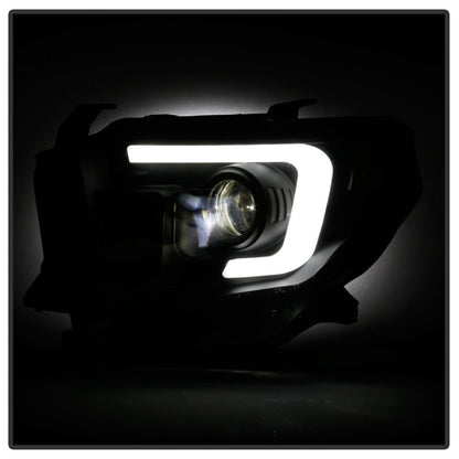 SPYDER 14-17 Toyota Tundra(SR/SR5) Light Bar Projector Headlights - LED - Black PRO-YD-TTU14AP-BK 5088055