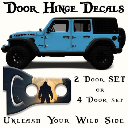 Bigfoot print Door hinge decals 35