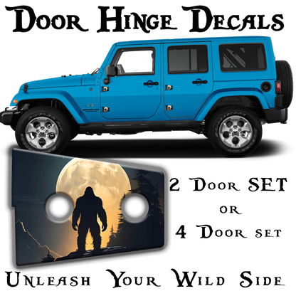 Bigfoot print Door hinge decals 35