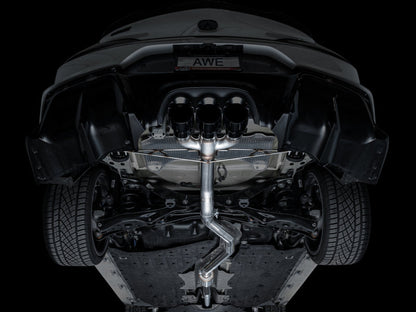 AWE Tuning 2024 Acura Integra Type S DE5 FWD Track Edition Exhaust w/ Triple Diamond Black Tips 3020-53335