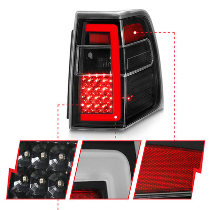 ANZO 07-17 Ford Expedition LED Taillights w/ Light Bar Black Housing Clear Lens 311408