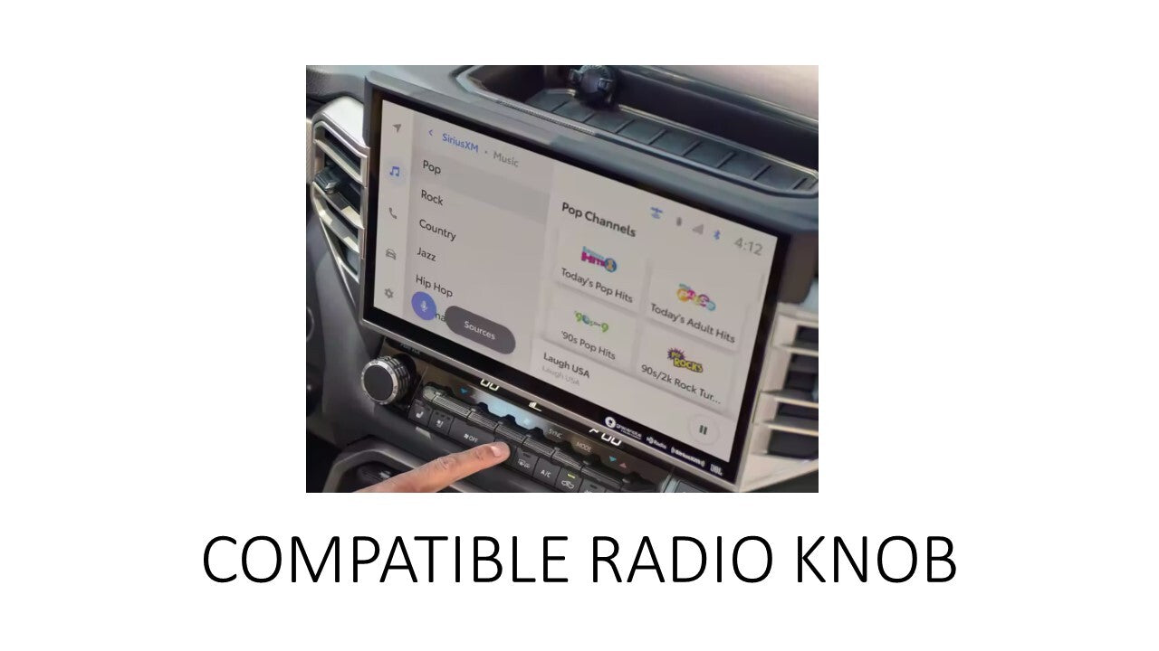 V2 Radio + Drive Mode Knob Set (2022+ Tundra) - BLACK