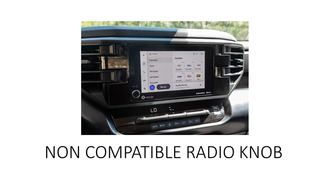 V2 Radio + Drive Mode Knob Set (2022+ Tundra) - BLACK
