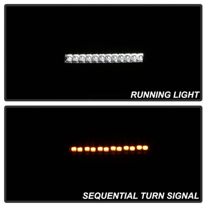 Spyder Jeep Wrangler 2018-2019 ( LED Model Only) LED Front Bumper Lights - Sequential Signal - Black 5086808