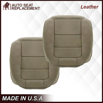 2001 2002 2003 Ford F350/F250 Lariat Extended Cab Perforated Leather Seat Cover in Tan