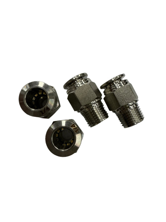 SPDZ1 1/8 NPT - 1/4 DOT Straight 4 Piece Heavy Duty Fitting Kit