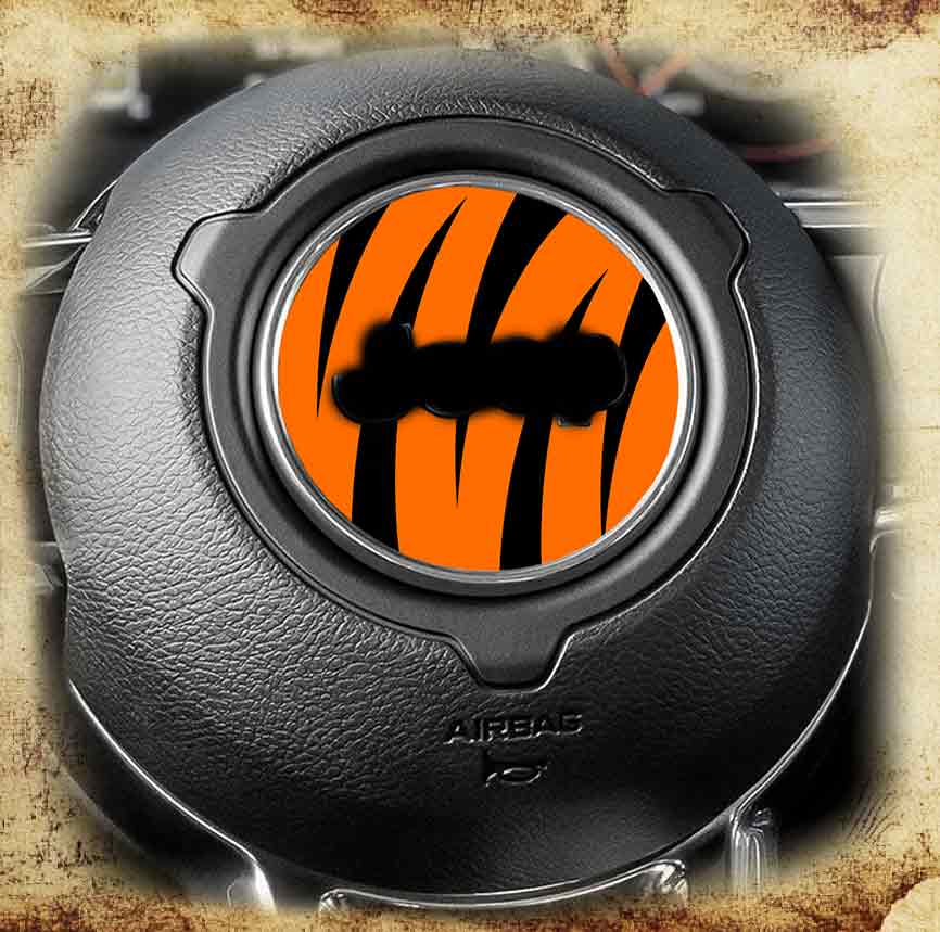 Steering wheel decal Tiger strips 203