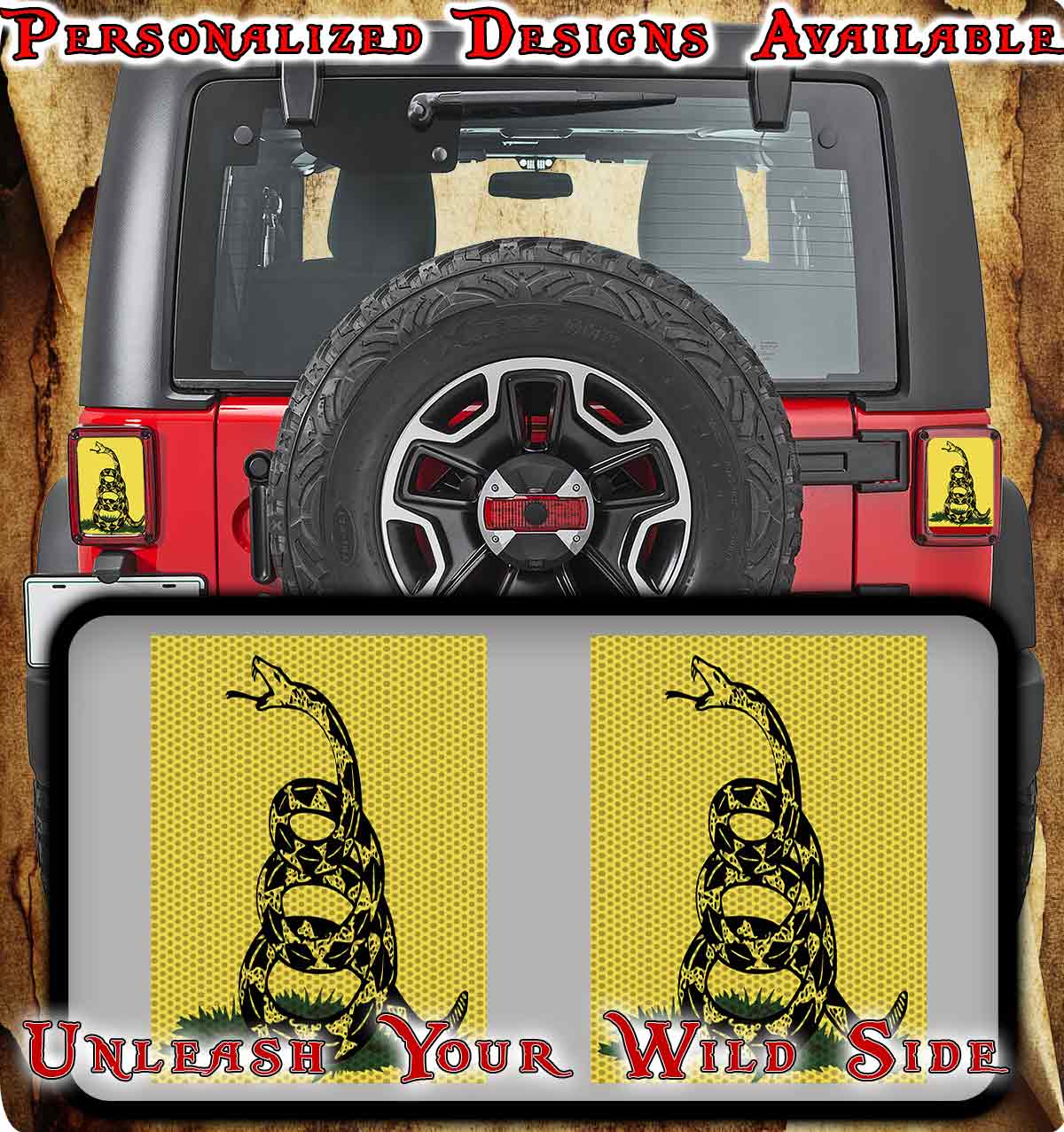 Don't tread on me taillight cover decal 69