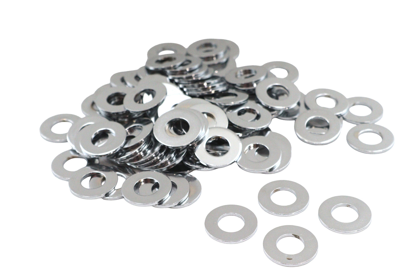 Chrome Flat Washers 3/8 inch Inner Diameter