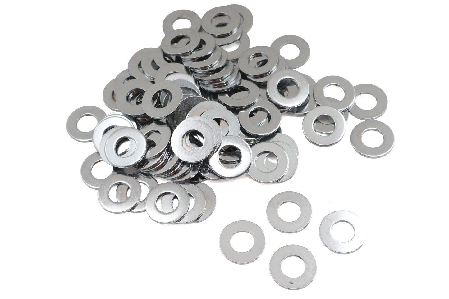 Chrome Flat Washers 3/8 inch Inner Diameter