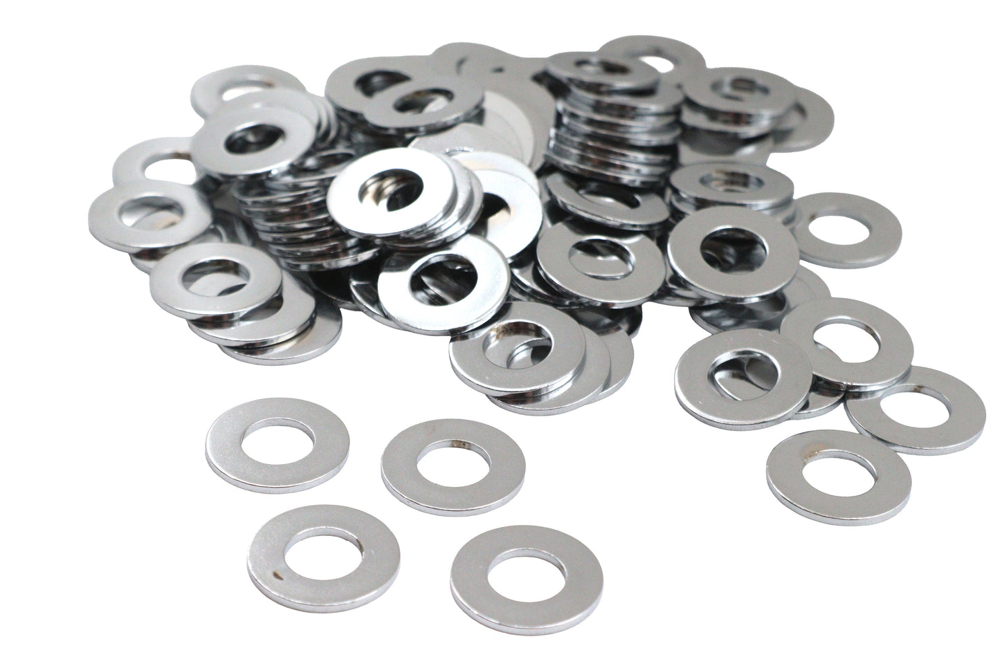 Chrome Flat Washers 3/8 inch Inner Diameter