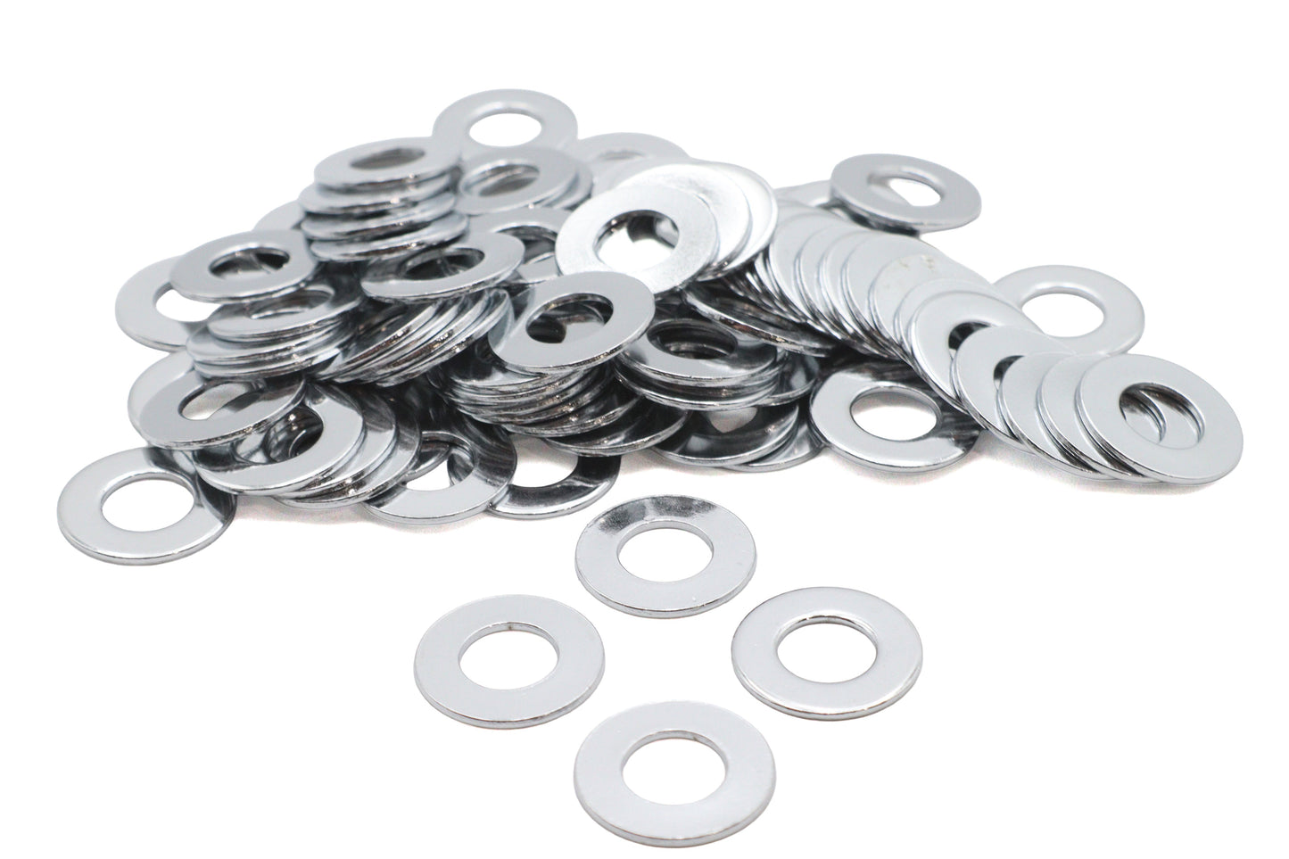 Chrome Flat Washers 7/16 inch Inner Diameter