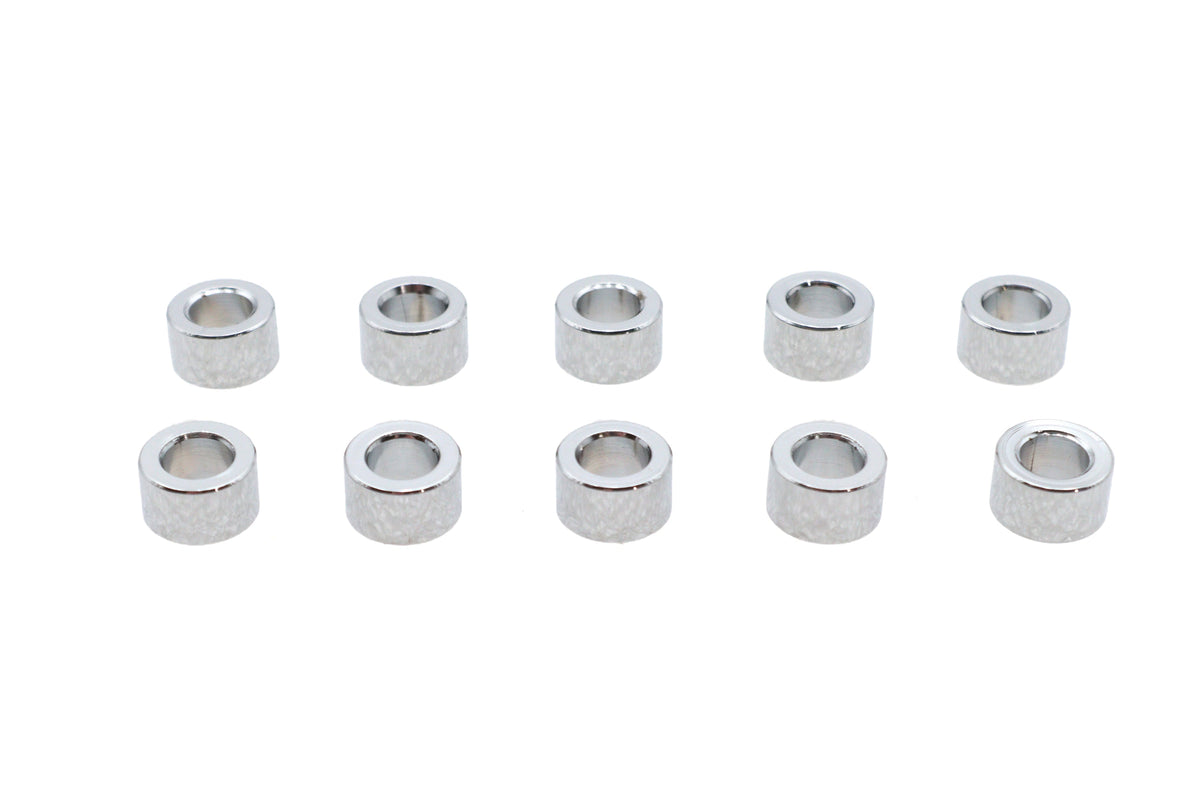 Chrome Spacers 1/4 inch x 7/16 inch x 3/16 inch