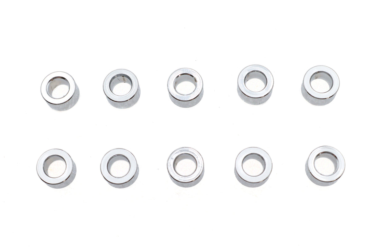 Chrome Spacers 1/4 inch x 7/16 inch x 3/16 inch