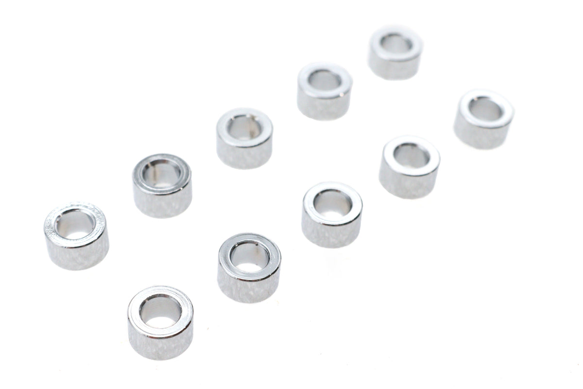 Chrome Spacers 1/4 inch x 7/16 inch x 3/16 inch