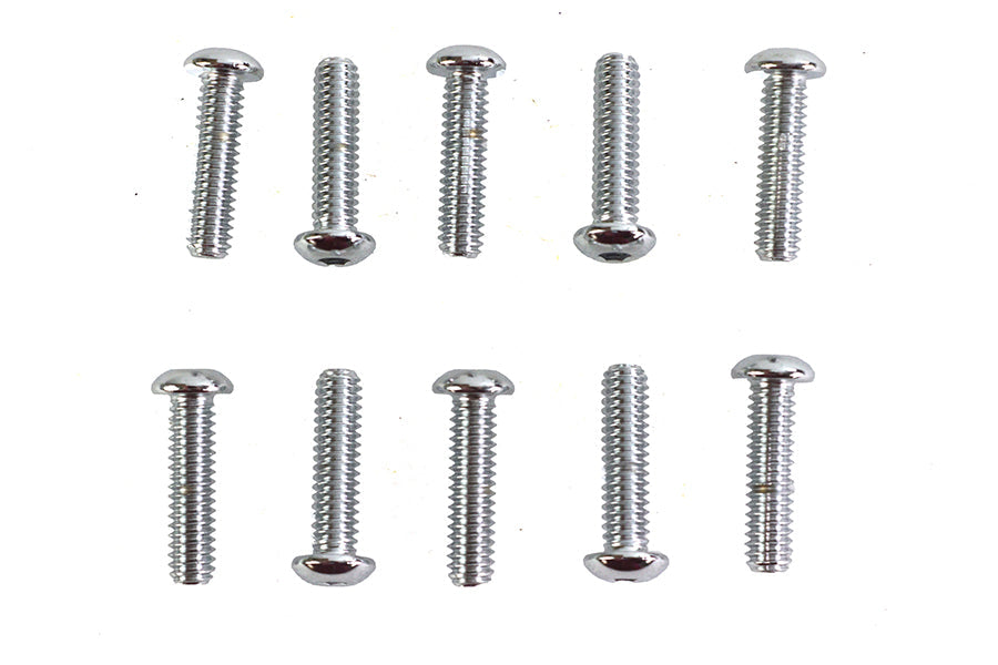 Allen Button Head Screws Chrome 1/4 inch X 1 inch