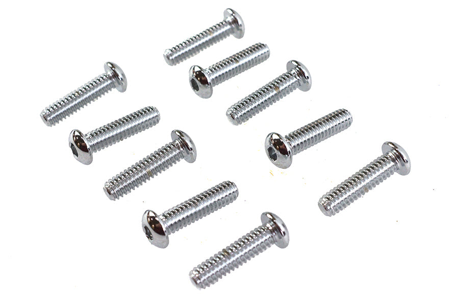 Allen Button Head Screws Chrome 1/4 inch X 1 inch
