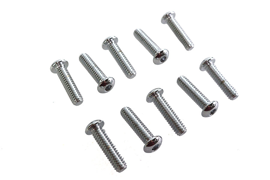 Allen Button Head Screws Chrome 1/4 inch X 1 inch
