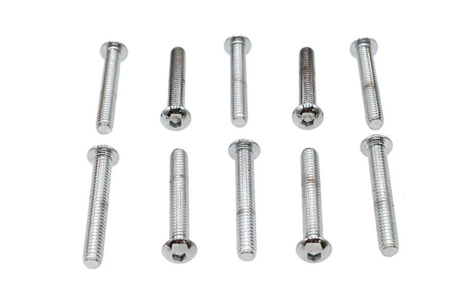 Allen Button Head Screws Chrome 1/4 inch X 1-3/4 inch