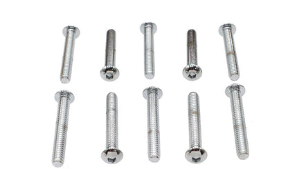 Allen Button Head Screws Chrome 1/4 inch X 1-3/4 inch