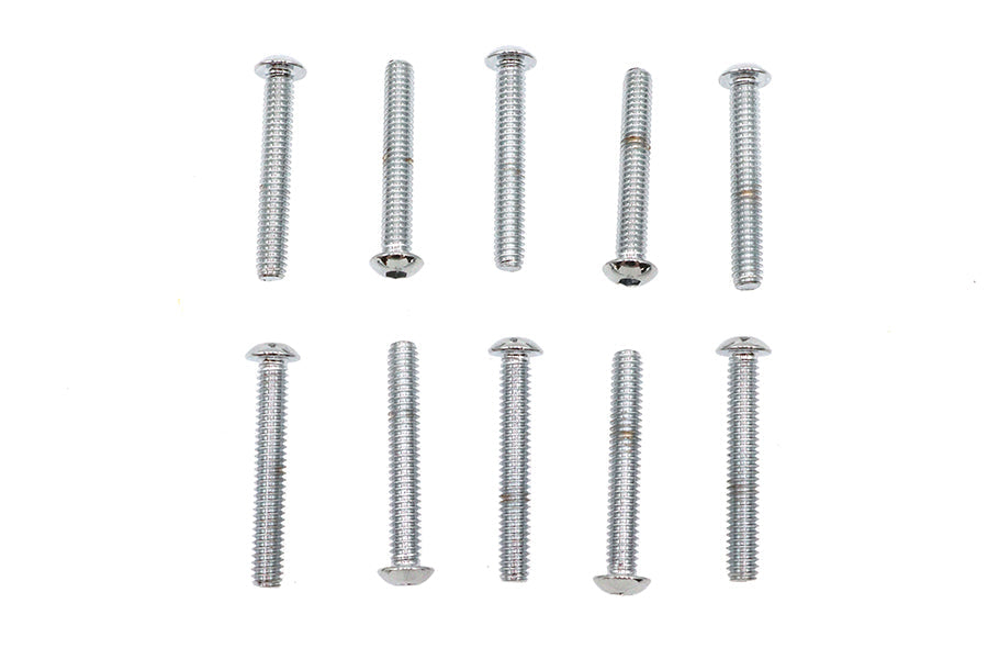 Allen Button Head Screws Chrome 1/4 inch X 1-3/4 inch