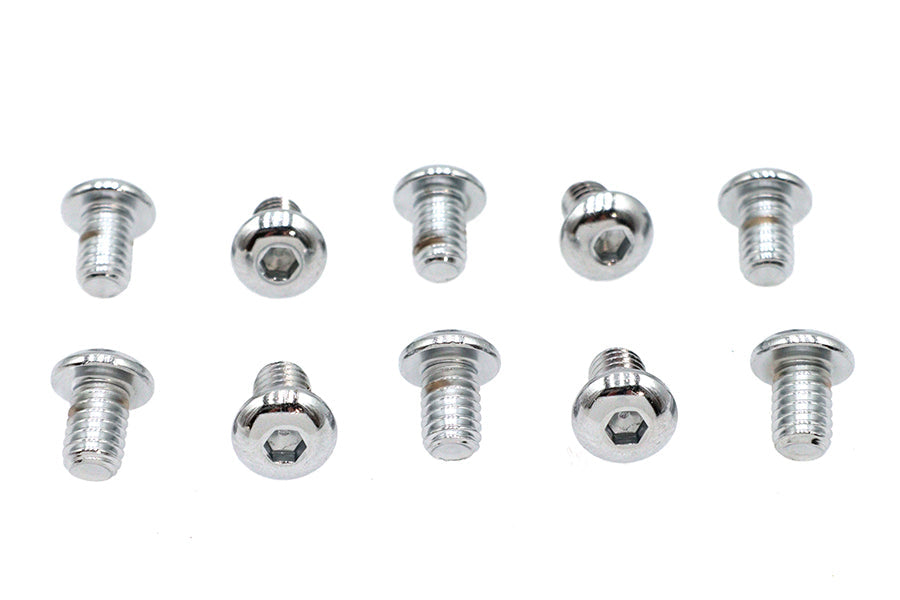 Allen Button Head Screws Chrome 5/16 inch X 1/2 inch