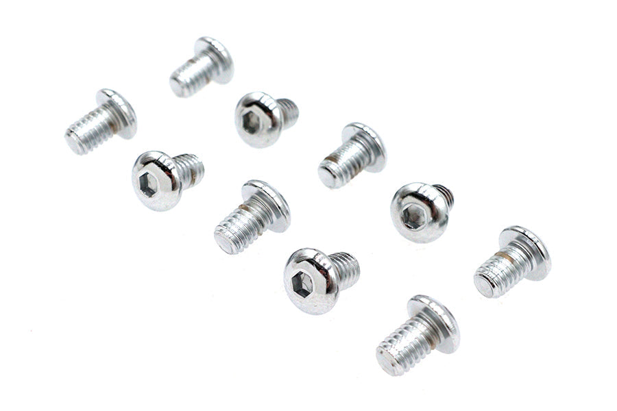 Allen Button Head Screws Chrome 5/16 inch X 1/2 inch