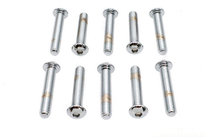 Allen Button Head Screws Chrome 3/8 inch-16 X 2 inch