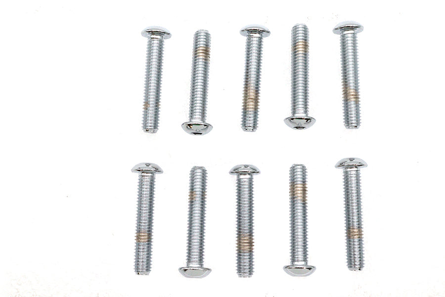 Allen Button Head Screws Chrome 3/8 inch-16 X 2 inch
