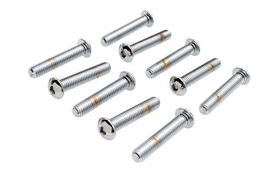 Allen Button Head Screws Chrome 3/8 inch-16 X 2 inch