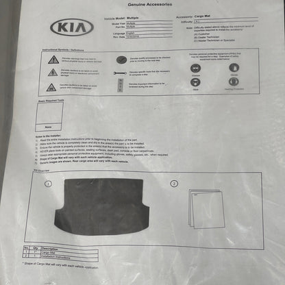 KIA Niro Cargo Mat Carpeted Cargo Liner G5. 12AC2. 0 FH G5F12-AC200